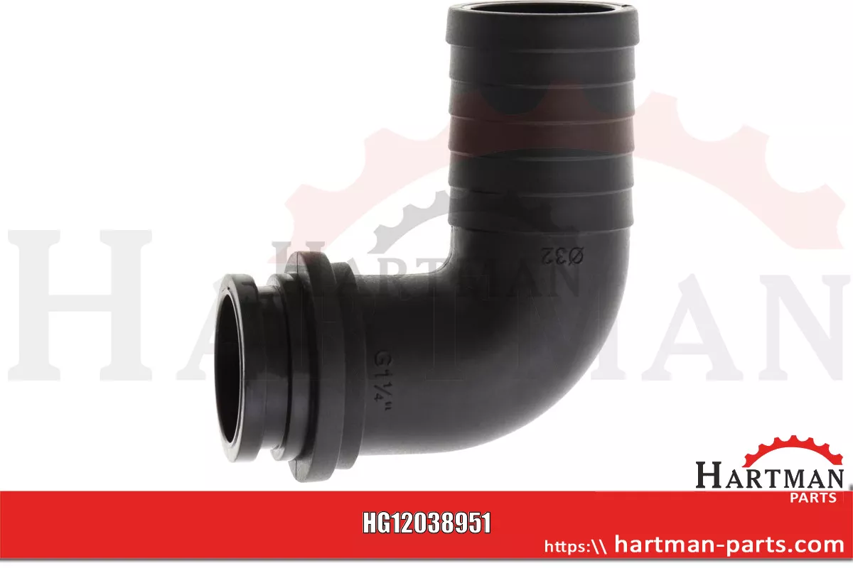 Przyłącze węża Ø 32mm, 90 stopni , do mit Innengewinde 1 1/4"