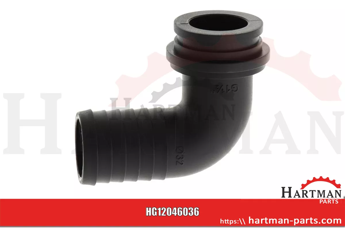 Przyłącze węża Ø 32mm, 90 stopni , do mit Innengewinde 1 1/2"