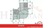 Kolanko 90 stopni z IT i ET 1 1/2''
