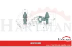 Uchwyt na pojedynczą dyszę 3/4'' verstellbar, inkl.- Membranrückschlag