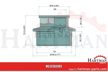 ARAG Redukcja AG 3''- IG 2'' 2452097