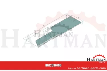 Schlegelmesser gezahnt LA322291650, 2809106