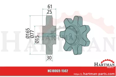Koło łańcuchowe Ø 165 mm
