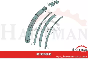 Blaszka robocza dolna lewa/boczna AZ48903