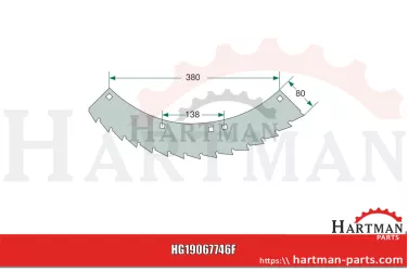 Nóż tnący prawy i lewy kierunek obrotu LCA67746, LCA95957, 67746
