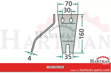 Zabierak strona lewa 72851, LCA72851