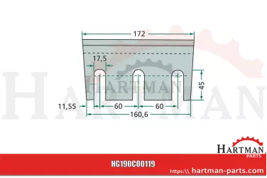 Nóż do trawy, utwardzany Z49622, Z69500