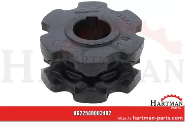 Nußkettenrad Z-6 für Rundstahlkette 11 x 31 mm 49003402