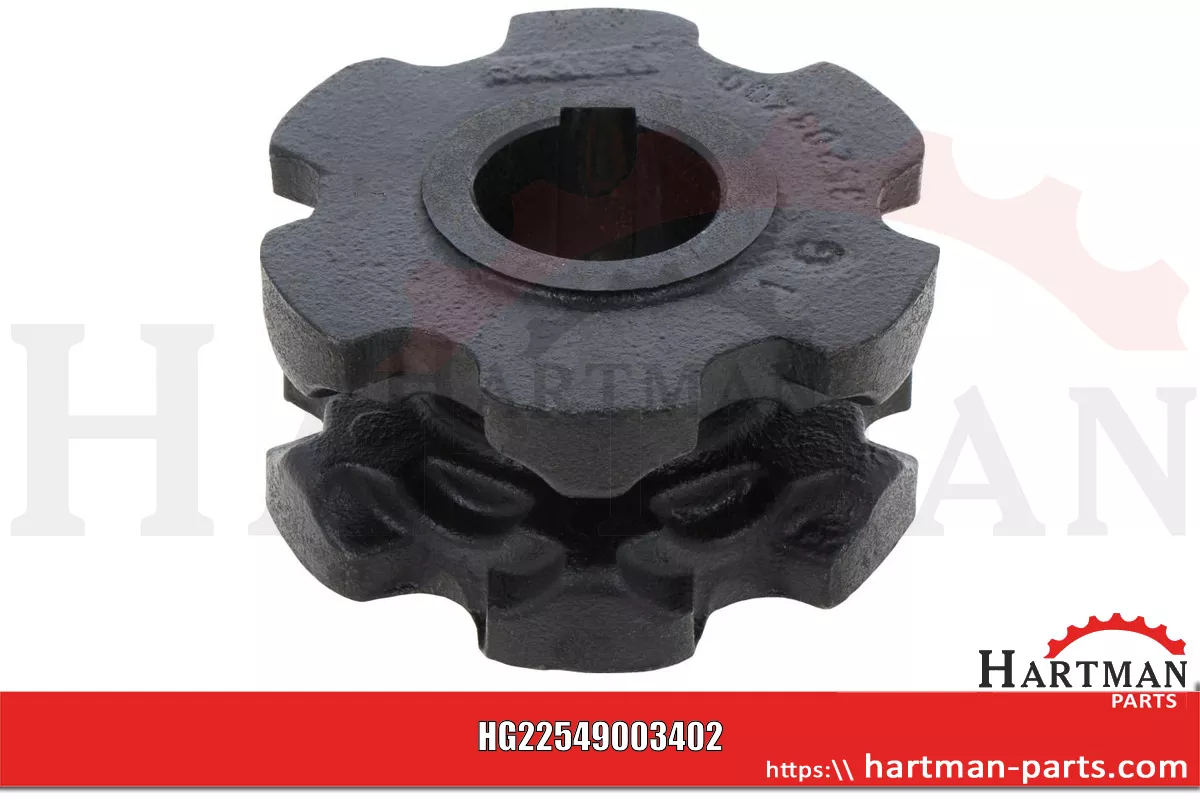 Nußkettenrad Z-6 für Rundstahlkette 11 x 31 mm 49003402