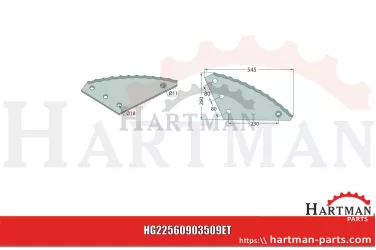 Część zamienna lang, Borstahl 60903509ET, 60903509, 0903509