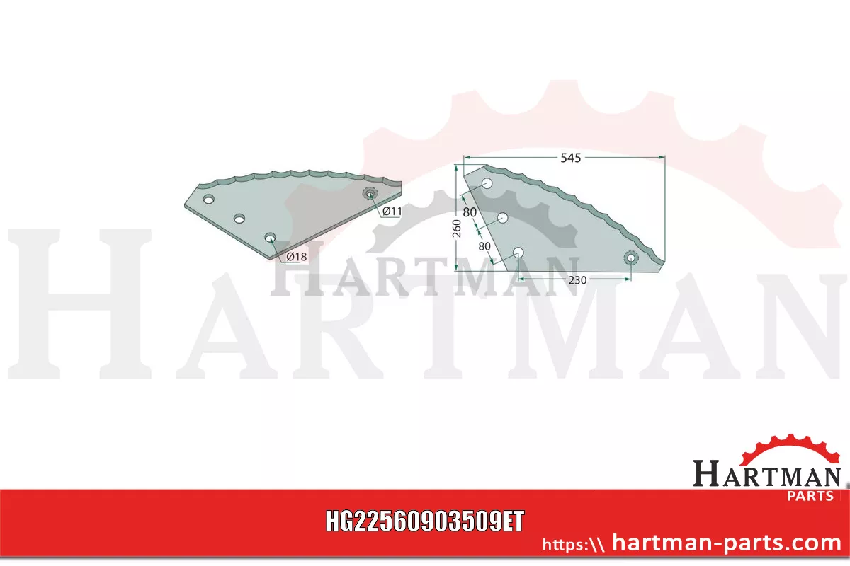 Część zamienna lang, Borstahl 60903509ET, 60903509, 0903509