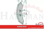 Redlica promień - 300 rozstaw otworów - 75 mm