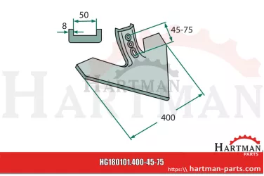 Gęsiostopka kąt roboczy - 43° promień - 300 01/0551420