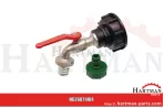 Adapter IBC, wersja krótka S60x6 z mosiężnym zaworem kulowym 3/4”, usz