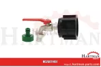 Adapter IBC, wersja długa S60x6 z mosiężnym zaworem kulowym 3/4” i zat