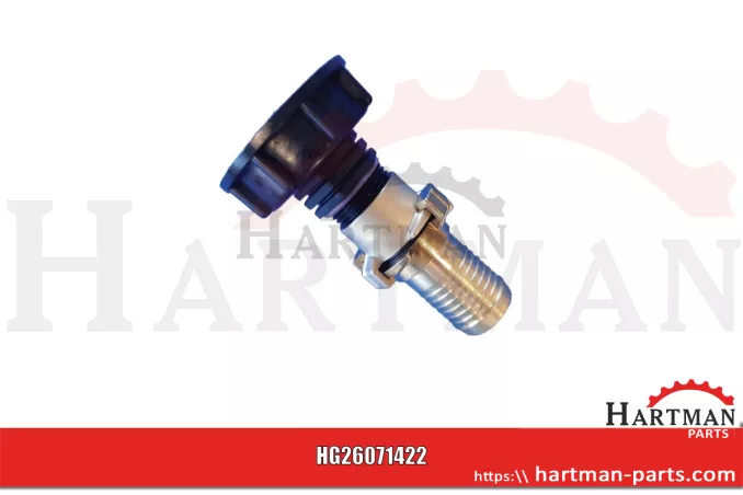 Adapter IBC, wersja krótka S60x6 ze złączem kłowym i króćcem do węża 3