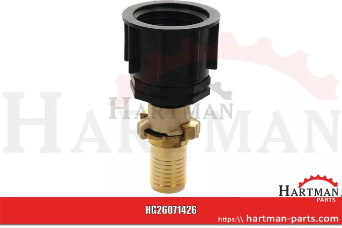 Adapter IBC, wersja długa S60x6 ze złączem kłowym i króćcem do węża 32