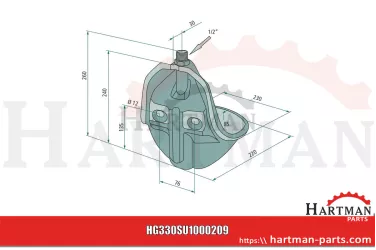 Poidło model 20 z odlewu, emaliowane, zawór V2A 1/2" 100.0209, 1000209